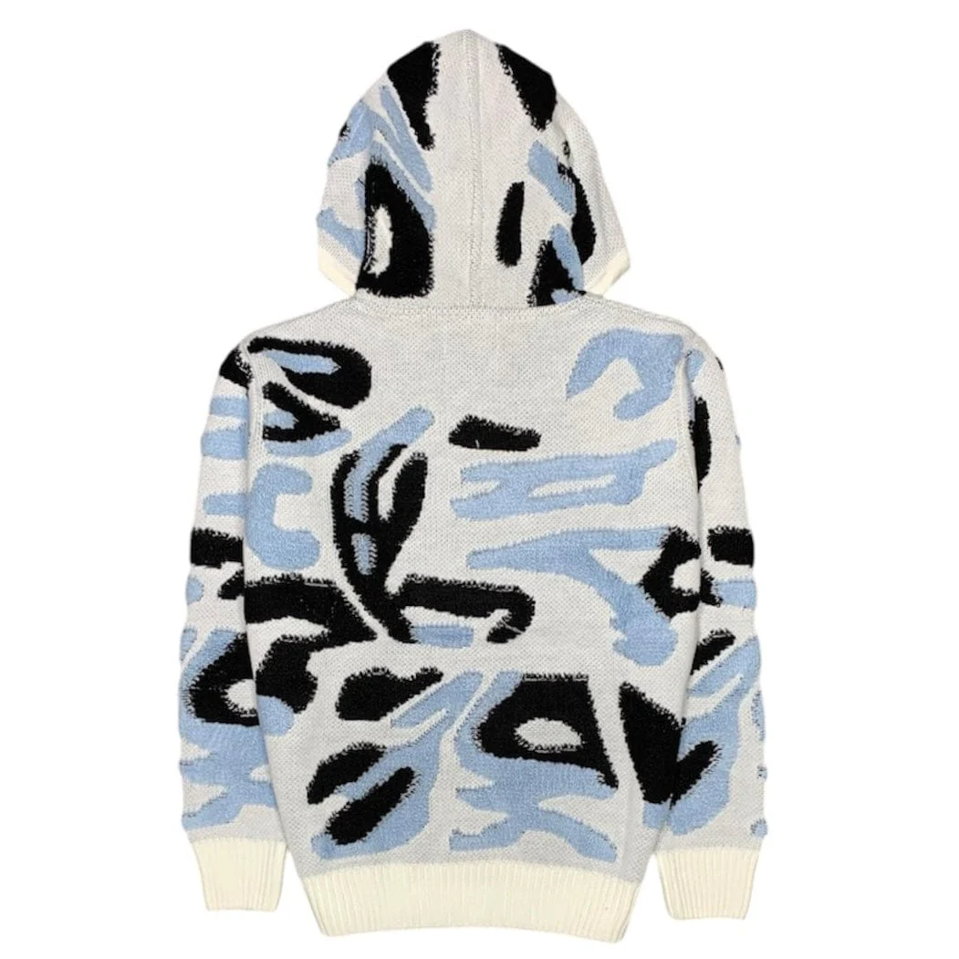 One In A Million Doodle Pullover Sweater Hoodie (Blue) KG-633 - Image 2