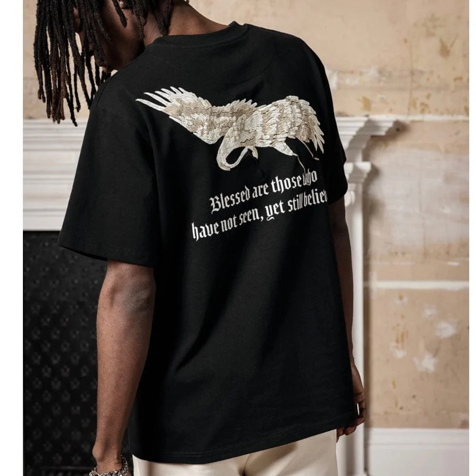Only The Blind Heron T Shirt (Black) - Image 2
