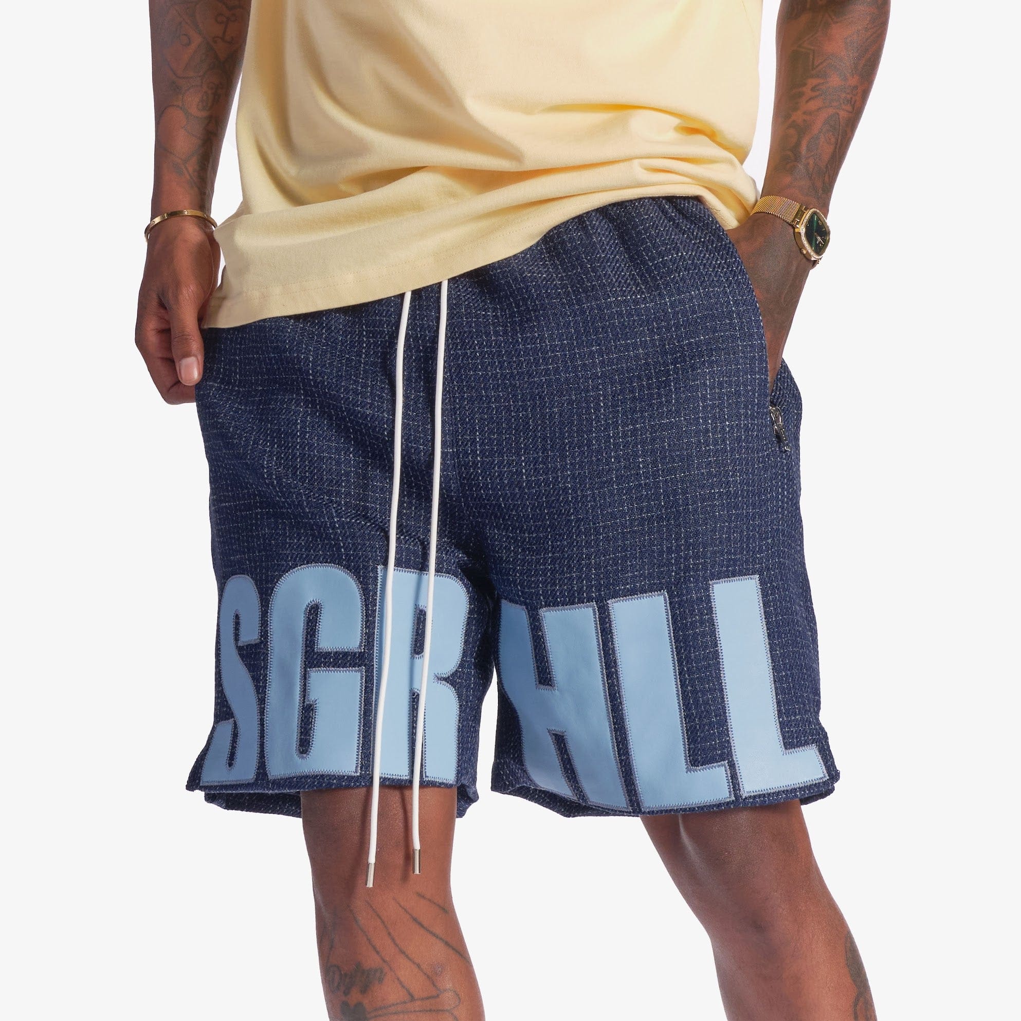 "Open Mind" Shorts (navy blue) - Image 5
