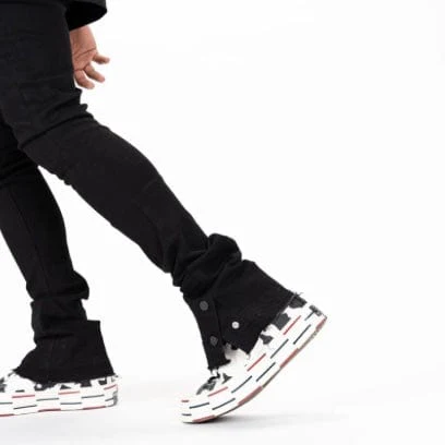 Pheelings "Emotionally Driven" Flare Stack Denim (Jet Black) - Image 4