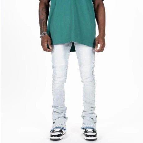 Pheelings "Emotionally Driven" Flare Stack Denim (Light Sand Blue)