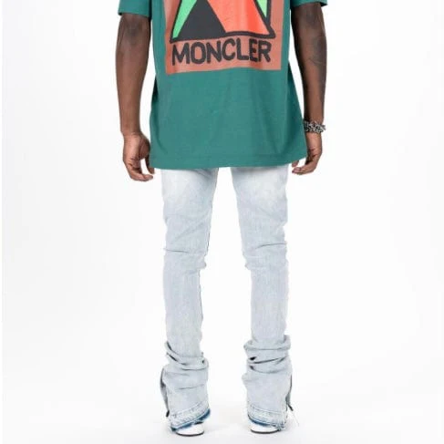 Pheelings "Emotionally Driven" Flare Stack Denim (Light Sand Blue) - Image 3