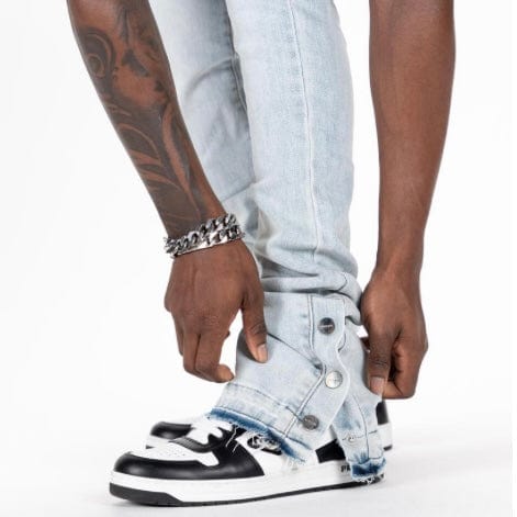 Pheelings "Emotionally Driven" Flare Stack Denim (Light Sand Blue) - Image 4