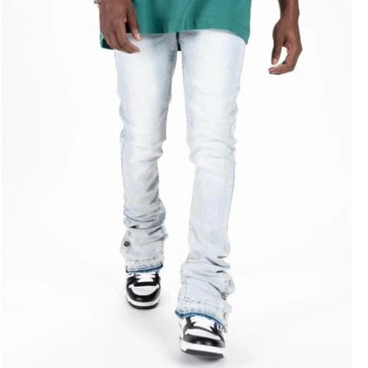 Pheelings "Emotionally Driven" Flare Stack Denim (Light Sand Blue) - Image 5