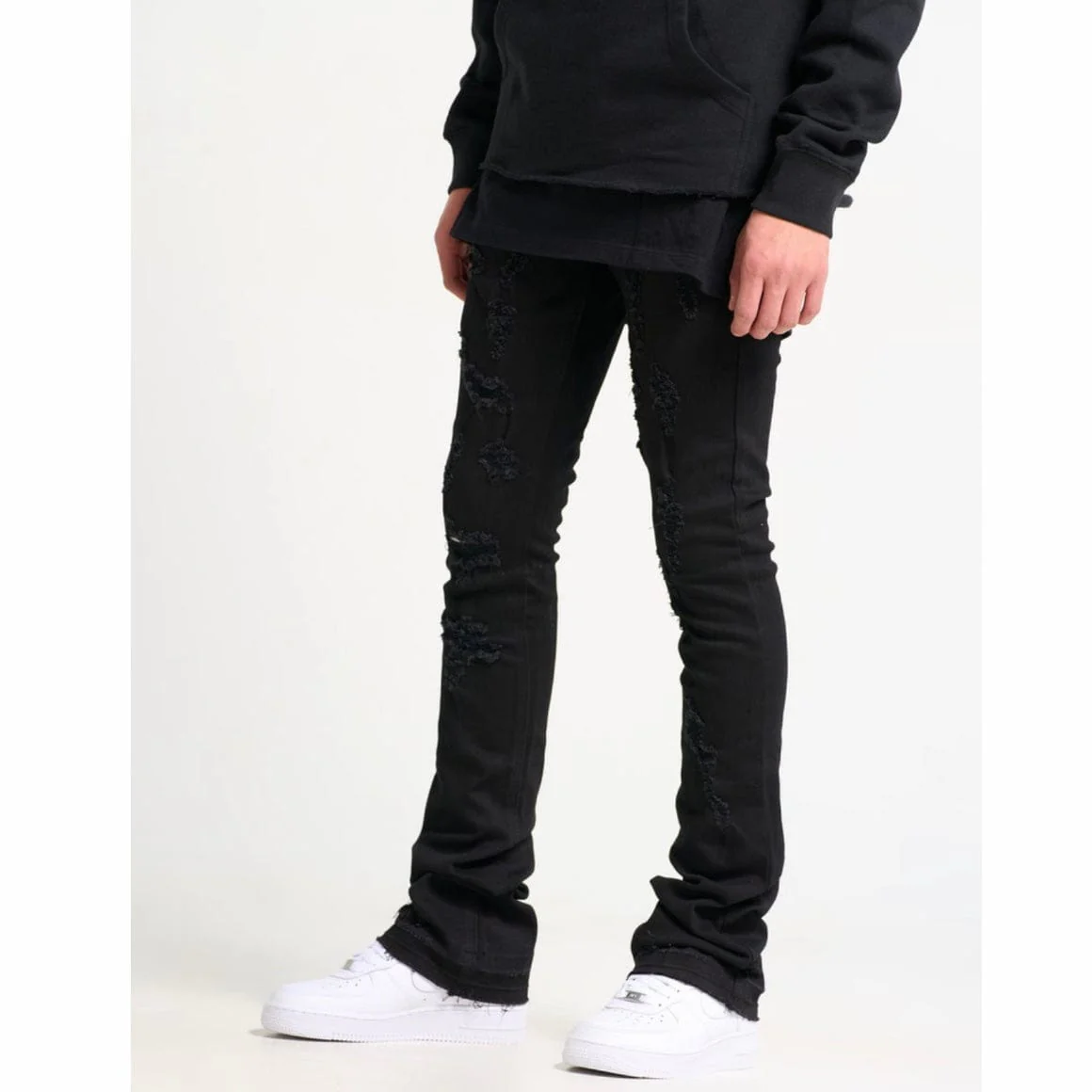 Pheelings Now Or Never Flare Stack Denim Jean (Jet Black) - Image 2