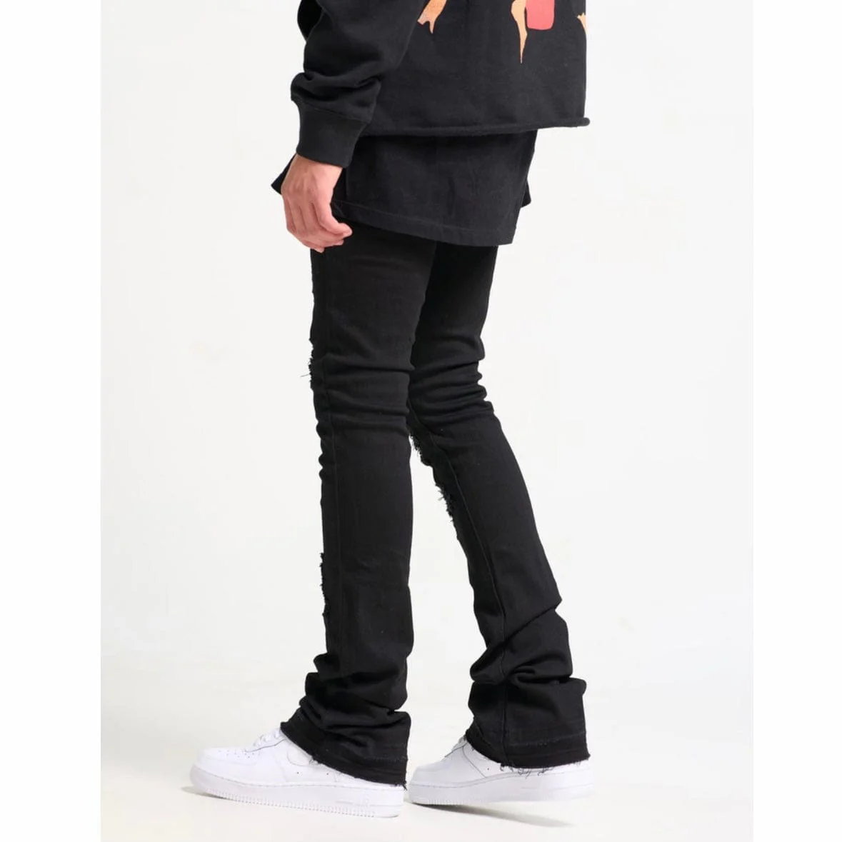 Pheelings Now Or Never Flare Stack Denim Jean (Jet Black) - Image 3