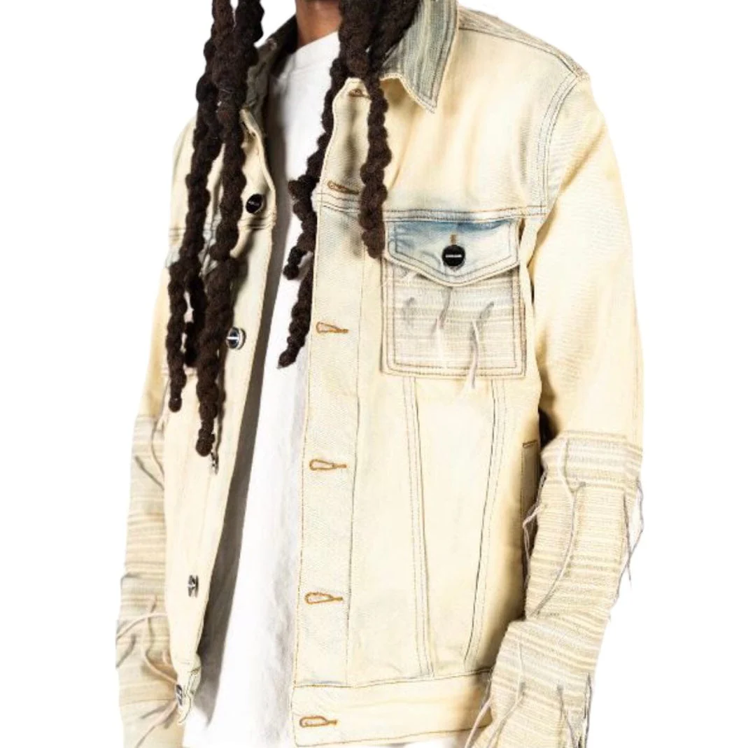 Pheelings "Phree Spirit" Denim Jacket (Light Blue/Sand) - Image 4