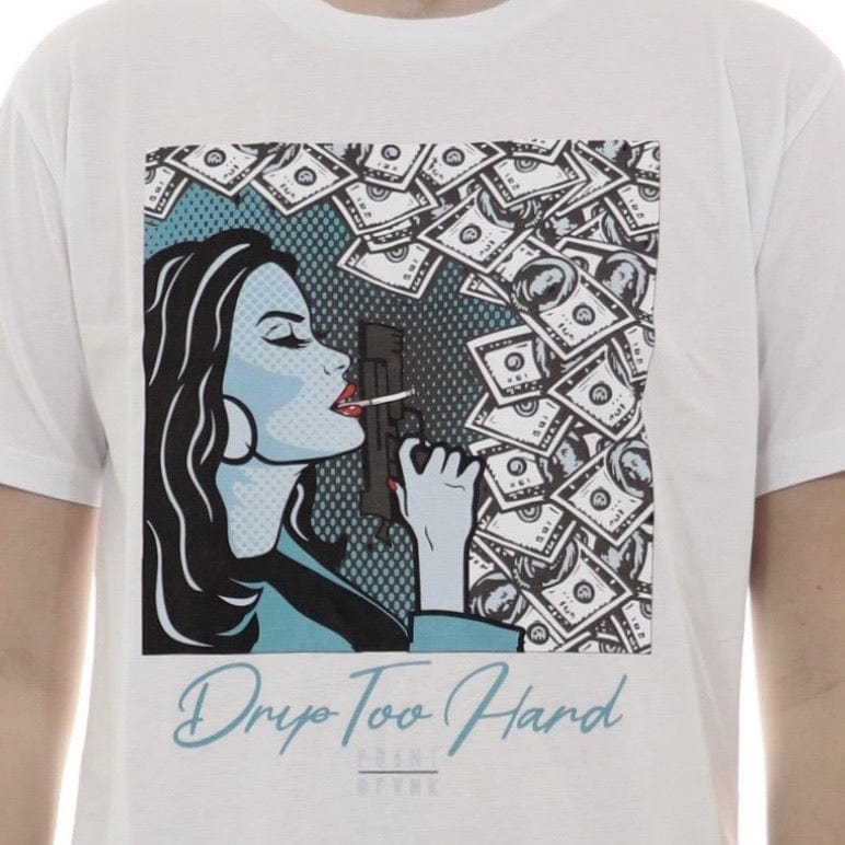 Point Blank Drip Too Hard  T Shirt (White) - Image 2
