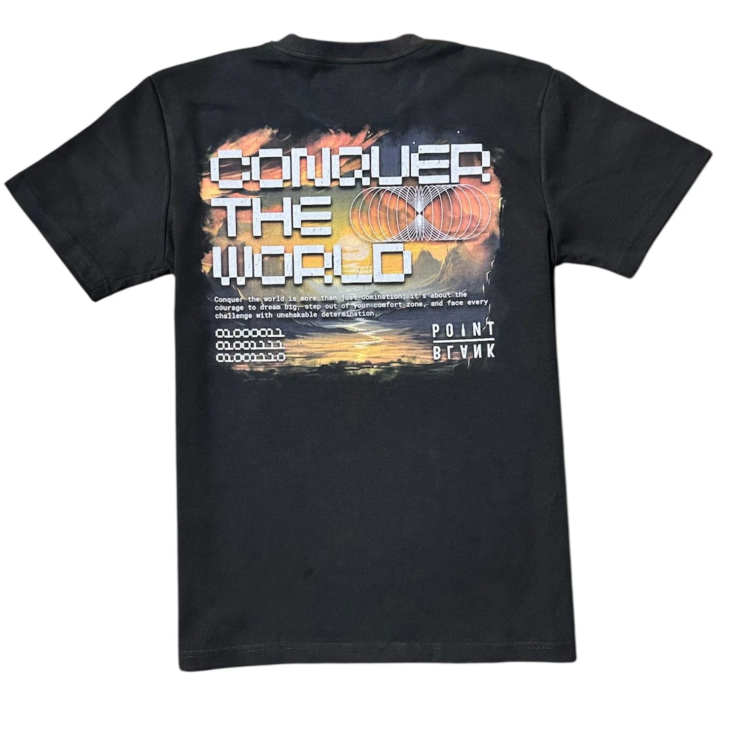Point Blank Keep On Hustlin Conquer The World Tee (Black) OBMY25TS_17 - Image 2