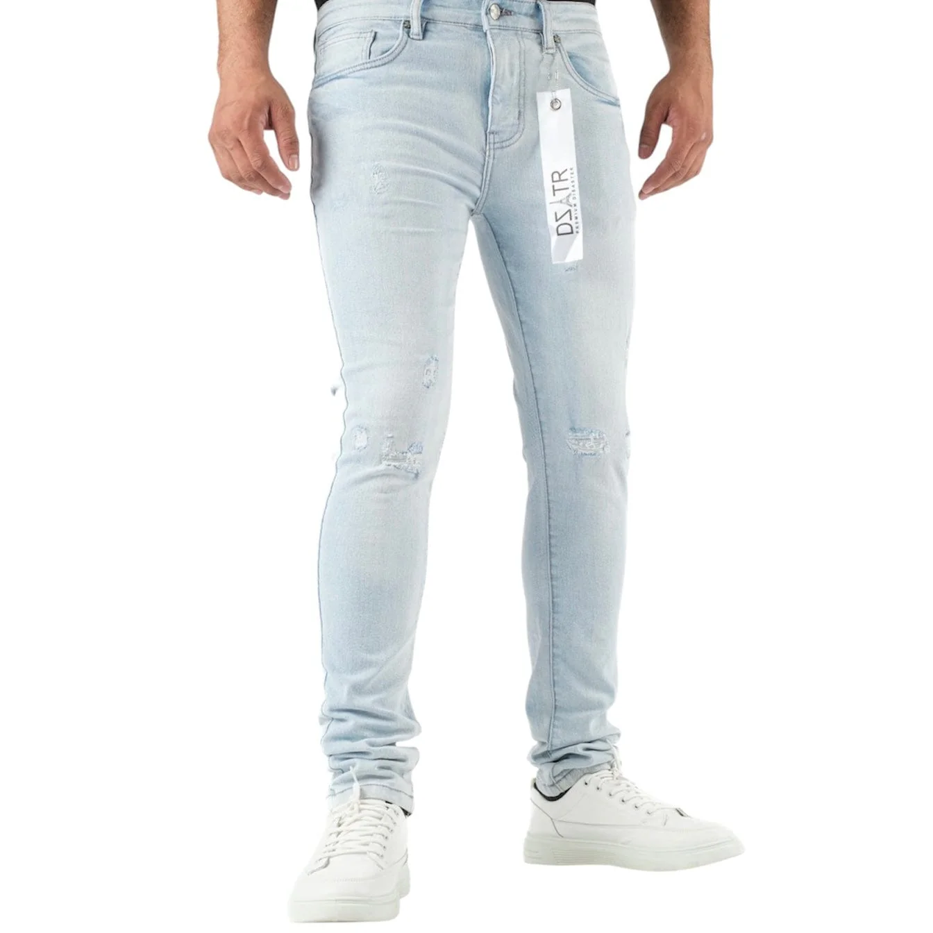 Premium Disaster Classic Super Stretch Denim (Ice Blue) DZTR-421 - Image 3
