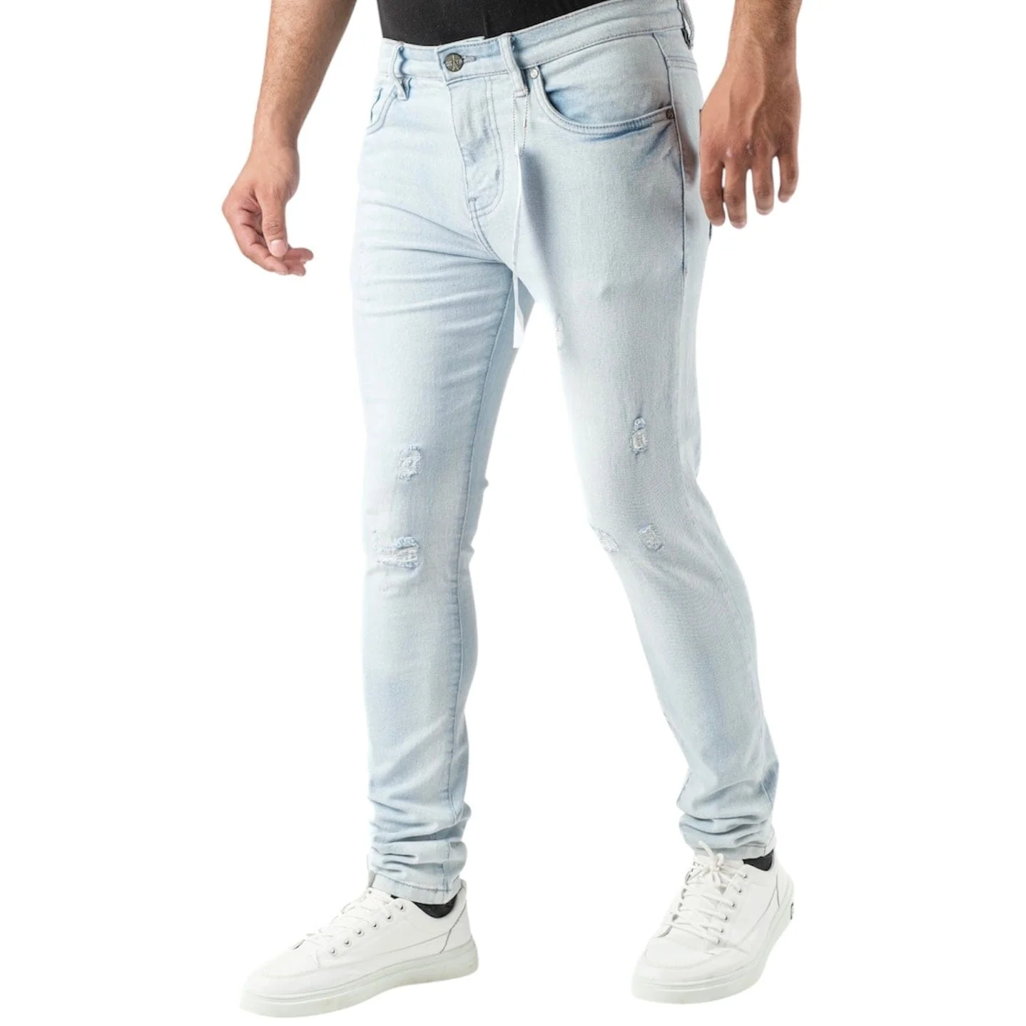 Premium Disaster Classic Super Stretch Denim (Ice Blue) DZTR-421 - Image 4