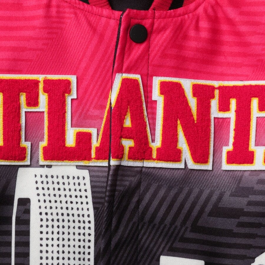 Pro Standard Atlanta Hawks Intervarsity Jacket (Black/Red) BAH653010-BLK - Image 3