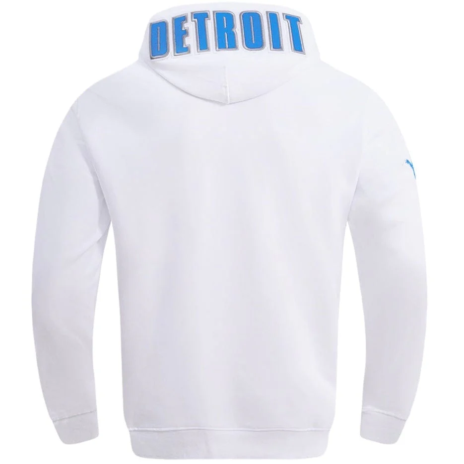 Pro Standard Detroit Lions Classic Chenille DK PO Hoodie (White) - Image 3