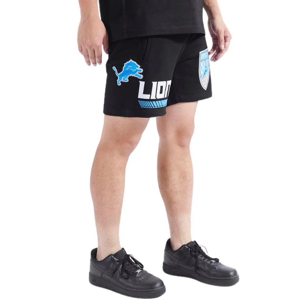 Pro Standard Detroit Lions Fast Lane Fleece Short (Black) - Image 2