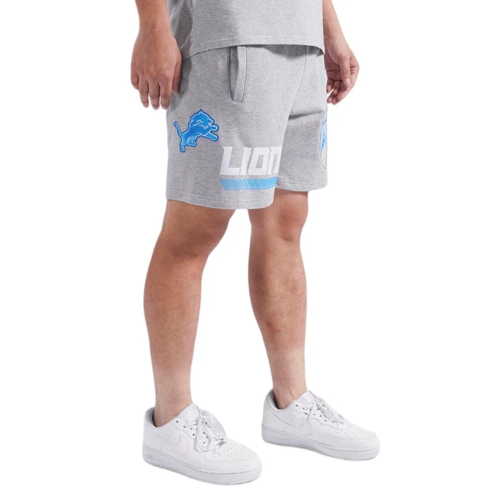 Pro Standard Detroit Lions Fast Lane Fleece Short (Heather Grey) - Image 2