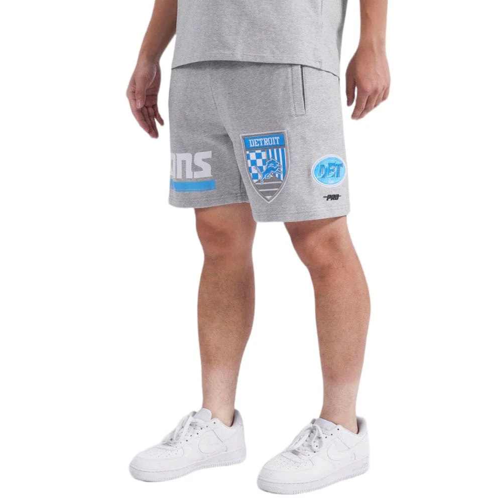 Pro Standard Detroit Lions Fast Lane Fleece Short (Heather Grey) - Image 3