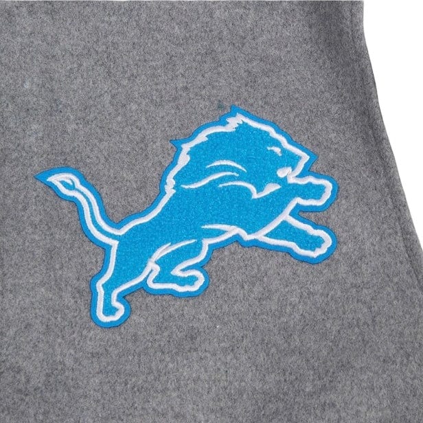 Pro Standard Detroit Lions Old English Varsity Jacket (Heather/White/Black) - Image 5