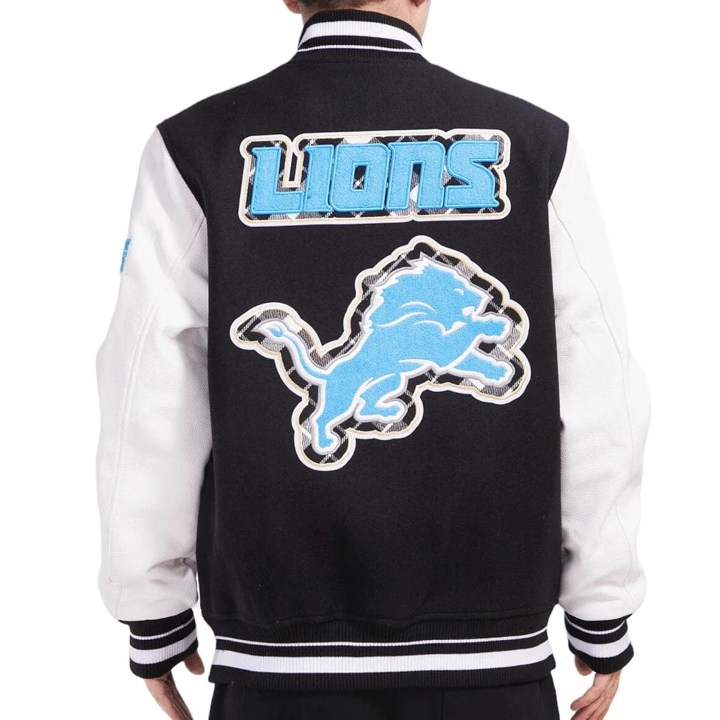 Pro Standard Detroit Lions Pro Wool Varsity Jacket (Black) FDL649669-BLK - Image 4