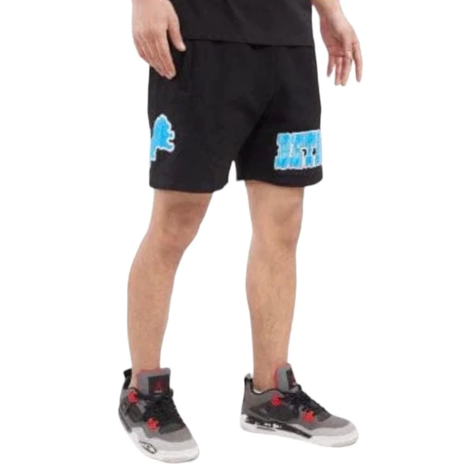 Pro Standard Detroit Lions Retro Classic Fleece Short (Black) FDL343451 - Image 2