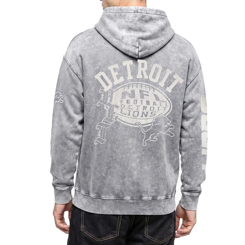 Pro Standard Detroit Lions Street Team Pullover Hoodie (Washed Grey) - Image 2