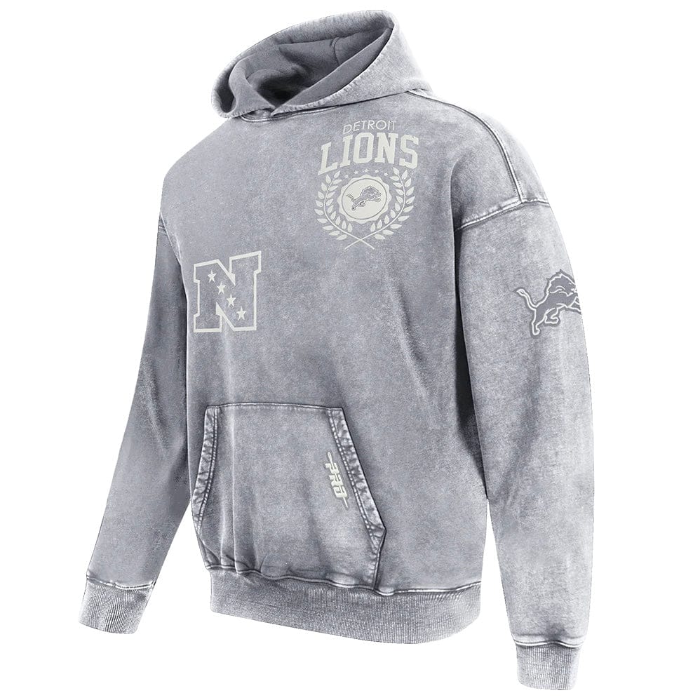 Pro Standard Detroit Lions Street Team Pullover Hoodie (Washed Grey) - Image 3