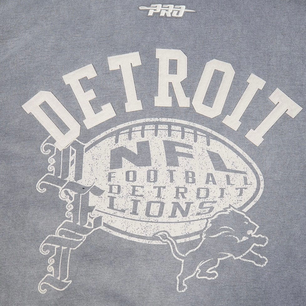 Pro Standard Detroit Lions Street Team Pullover Hoodie (Washed Grey) - Image 9