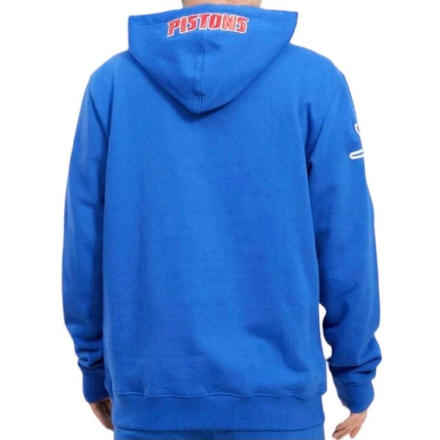 Pro Standard Detroit Piston Old English Fleece Pullover Hoodie (Royal Blue) - Image 4