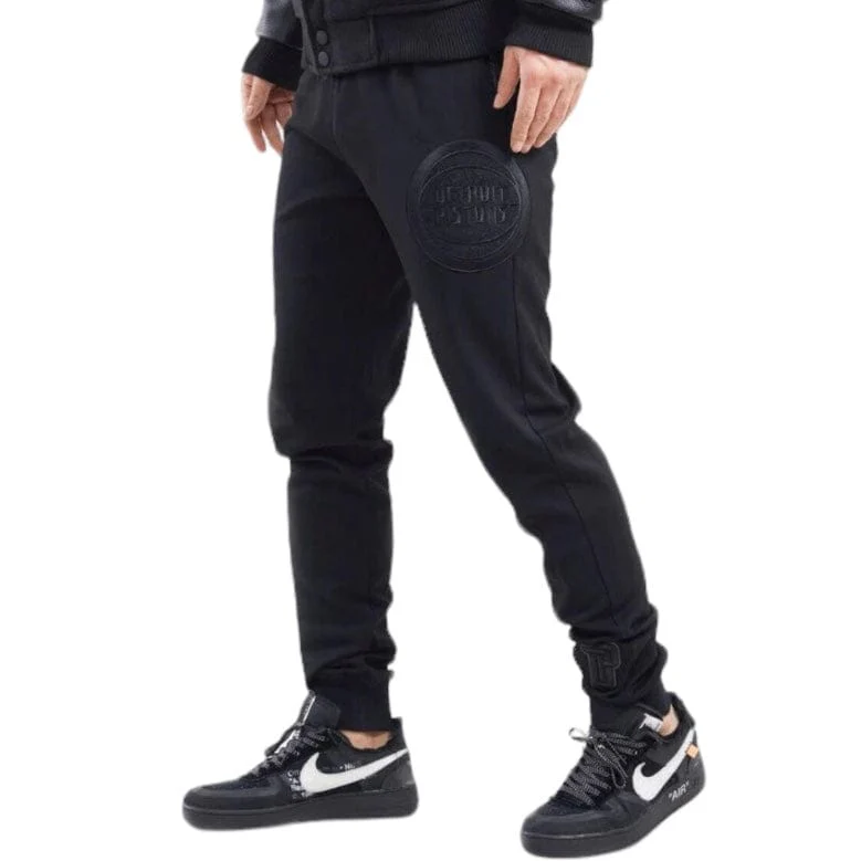 Pro Standard Detroit Pistons Dk Joggers (Triple Black) BDP454612 - Image 3