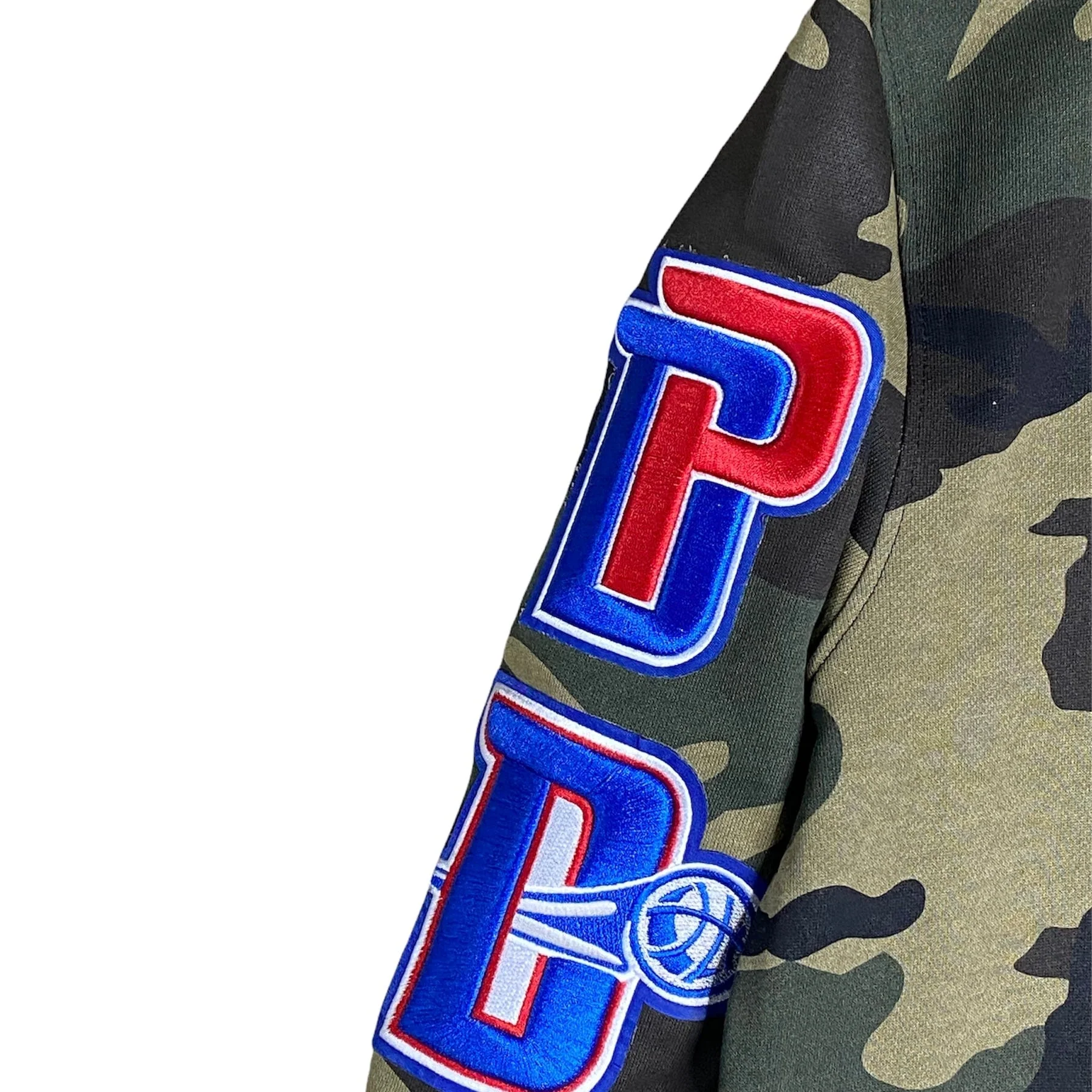 Pro Standard Detroit Pistons Logo Pullover Hoodie (Camo) BDP553534-CAM - Image 3