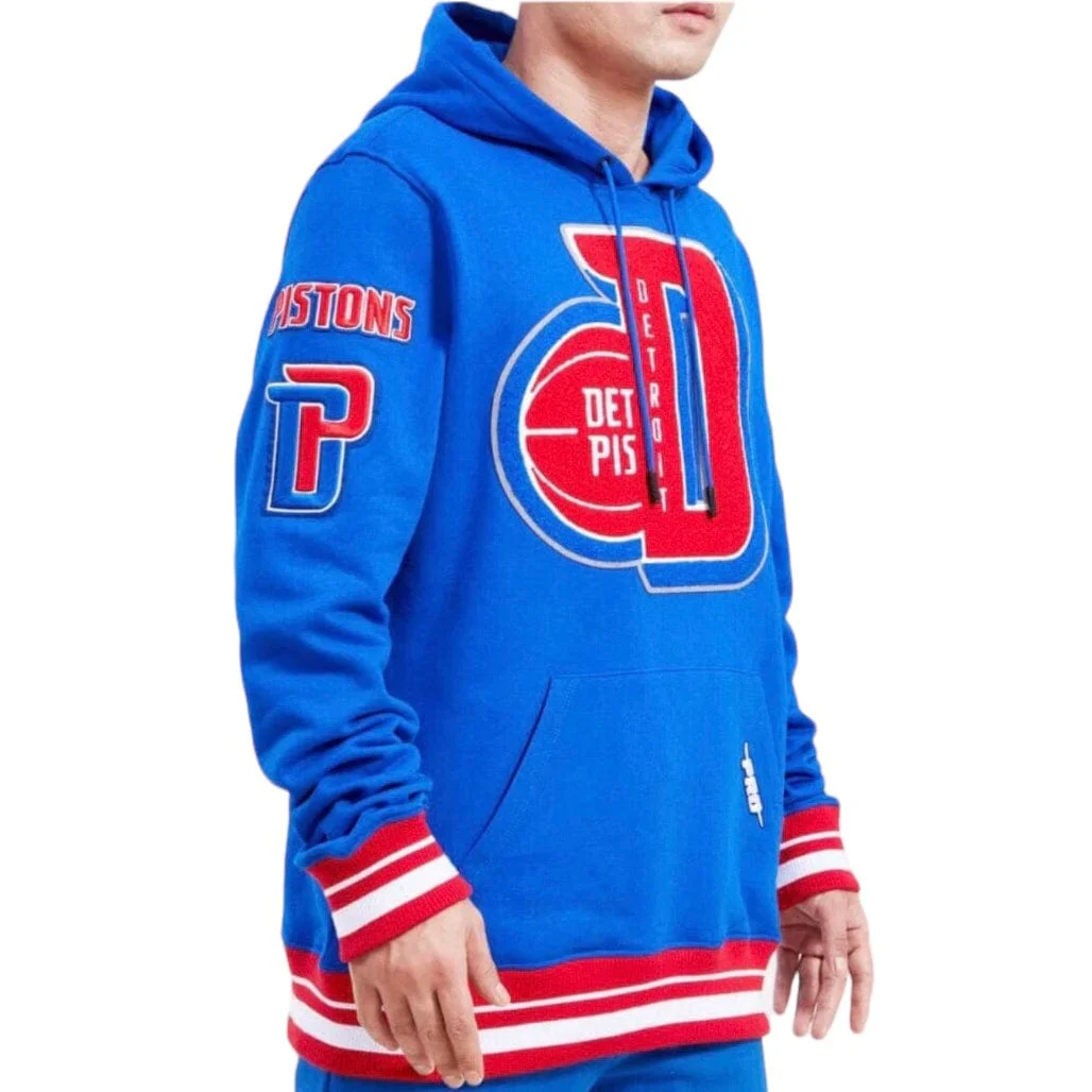 Pro Standard Detroit Pistons Mash Up Hoodie (Royal Blue) BDP554178-RYB - Image 2