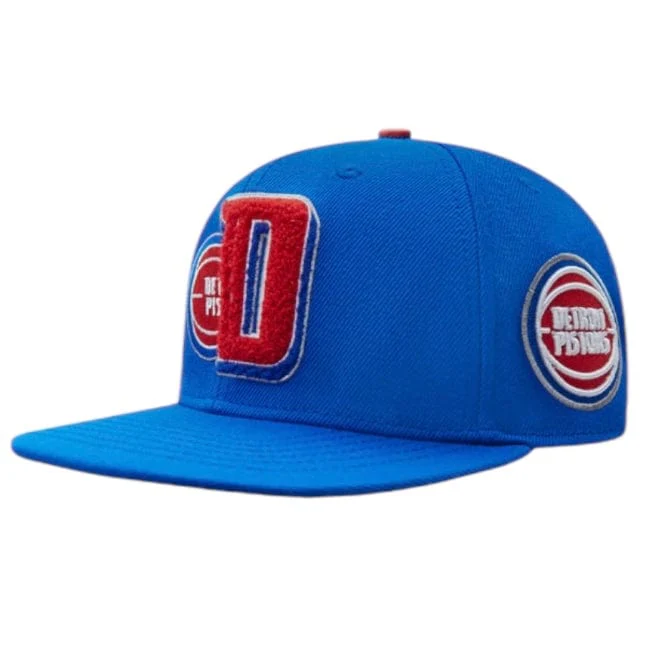 Pro Standard Detroit Pistons Mashup Wool Snapback (Royal Blue) - Image 3