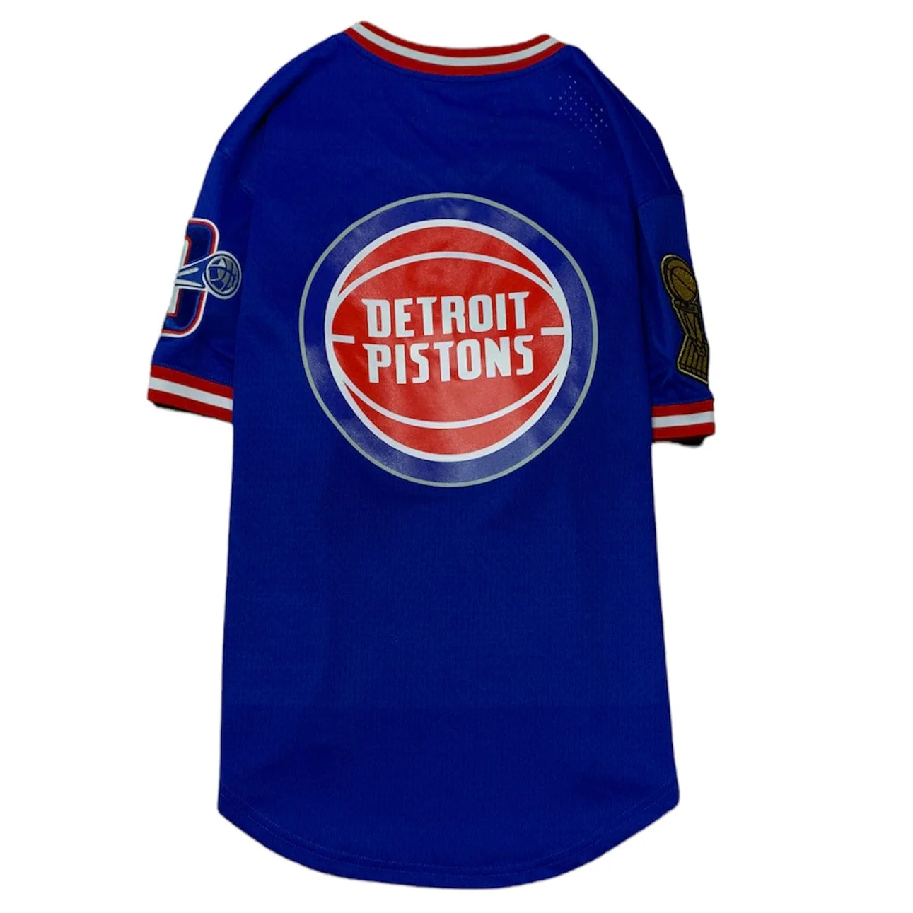 Pro Standard Detroit Pistons V Neck Jersey T Shirt (Royal Blue) BDP153946-RYB - Image 6