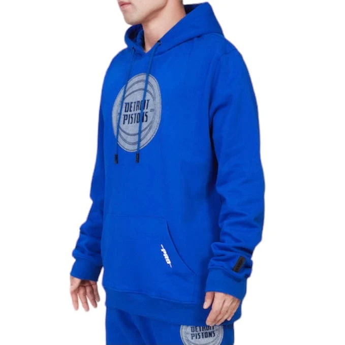 Pro Standard Detroit Pistons Varsity Blues Fleece Hoodie (Royal Blue) - Image 3
