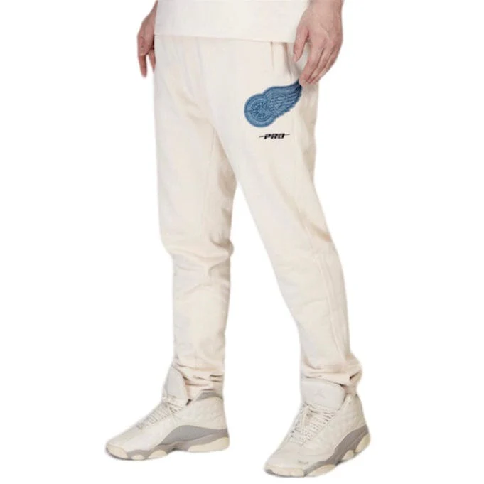 Pro Standard Detroit Red Wings Varsity Blues Flc Sweatpants (Linen) - Image 3