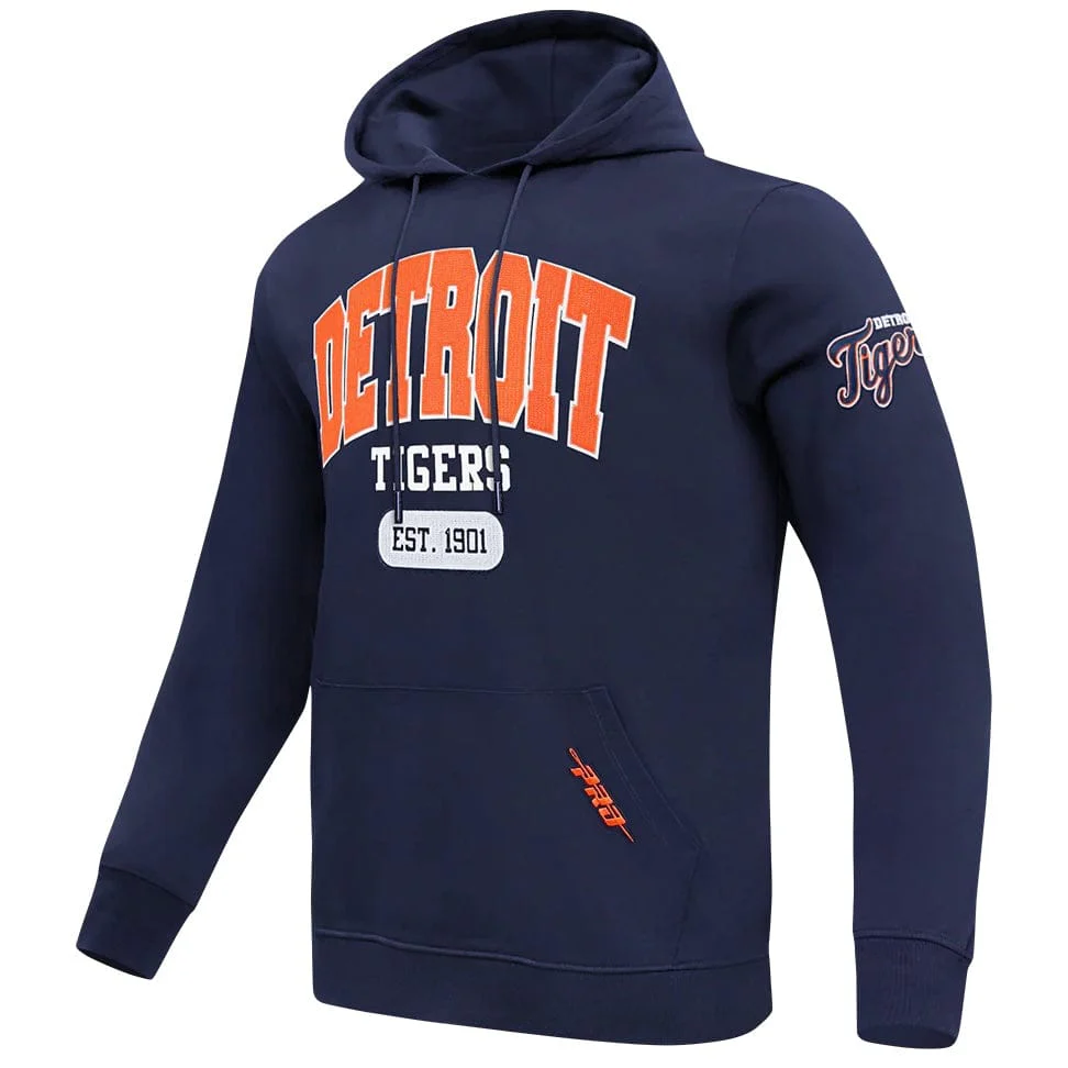 Pro Standard Detroit Tigers City Arch Flc Pullover Hoodie (Midnight Navy) - Image 3
