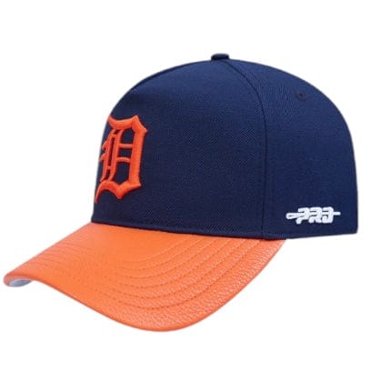 Pro Standard Detroit Tigers City Ransom Leather Pinch Front Strapback (Navy) - Image 2