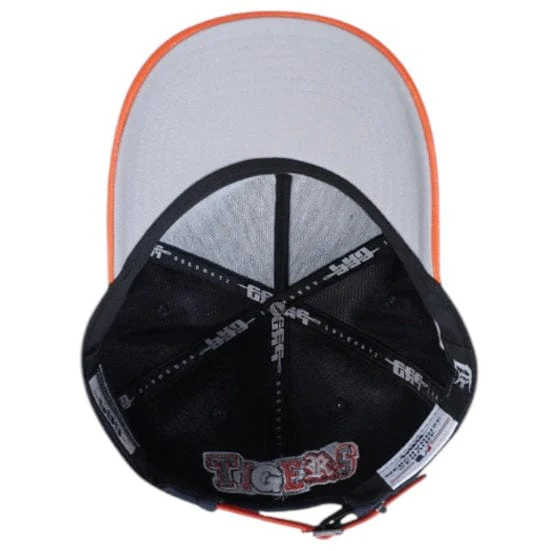 Pro Standard Detroit Tigers City Ransom Leather Pinch Front Strapback (Navy) - Image 5