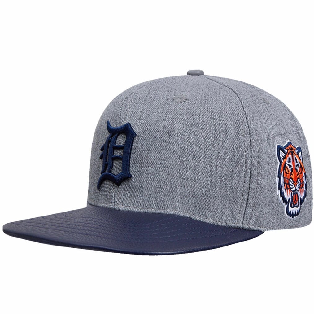 Pro Standard Detroit Tigers Fast Lane Logo Strapback Hat (Heather Grey) - Image 4