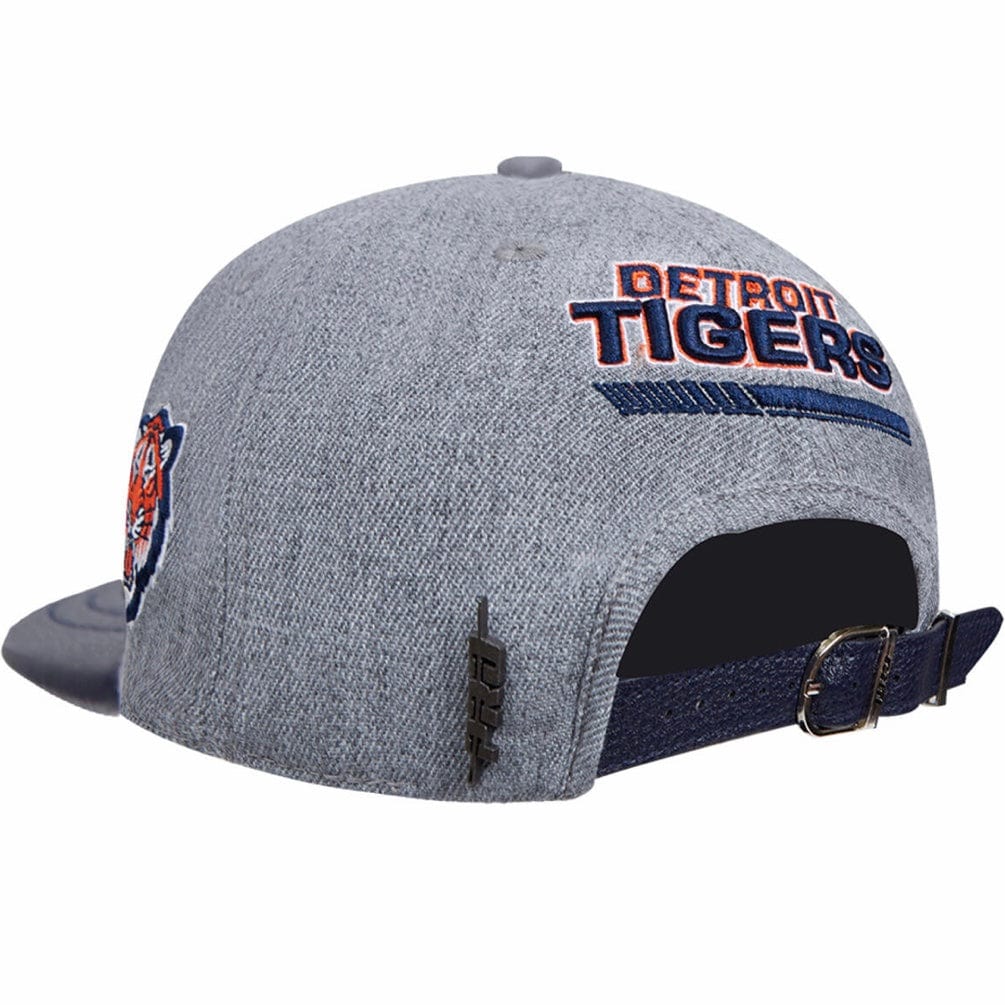 Pro Standard Detroit Tigers Fast Lane Logo Strapback Hat (Heather Grey) - Image 5