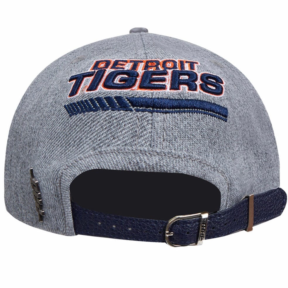 Pro Standard Detroit Tigers Fast Lane Logo Strapback Hat (Heather Grey) - Image 6