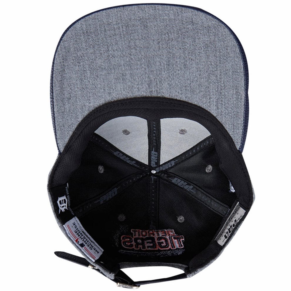 Pro Standard Detroit Tigers Fast Lane Logo Strapback Hat (Heather Grey) - Image 8