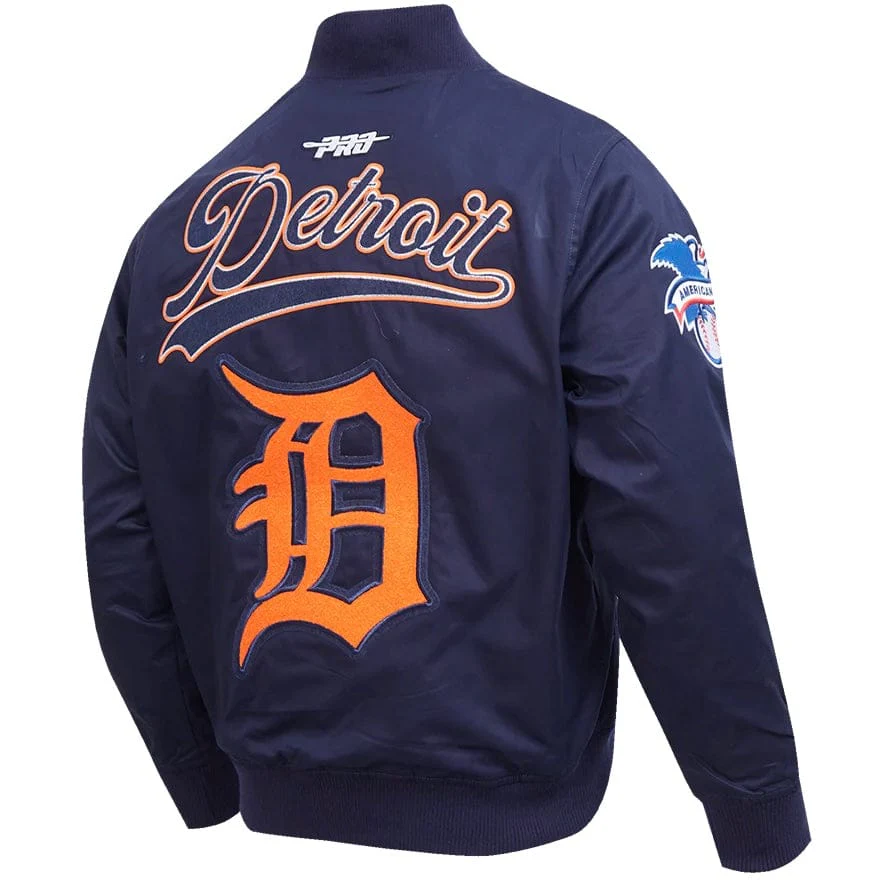 Pro Standard Detroit Tigers Living Large Twill Jacket (Midnight Navy) - Image 4