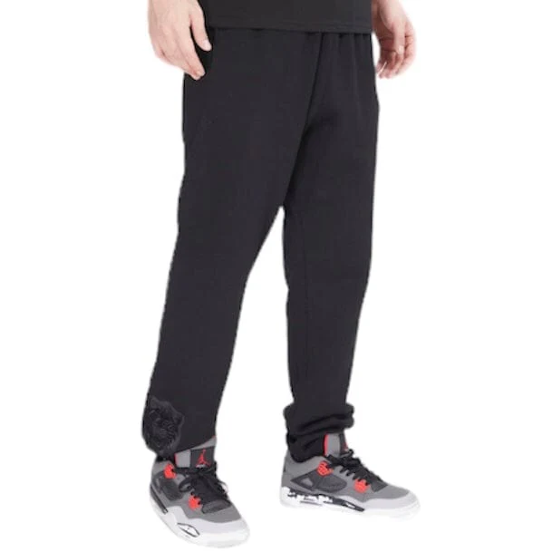 Pro Standard Detroit Tigers Neutral Relaxed Fleece Sweatpants (Black) - Image 2