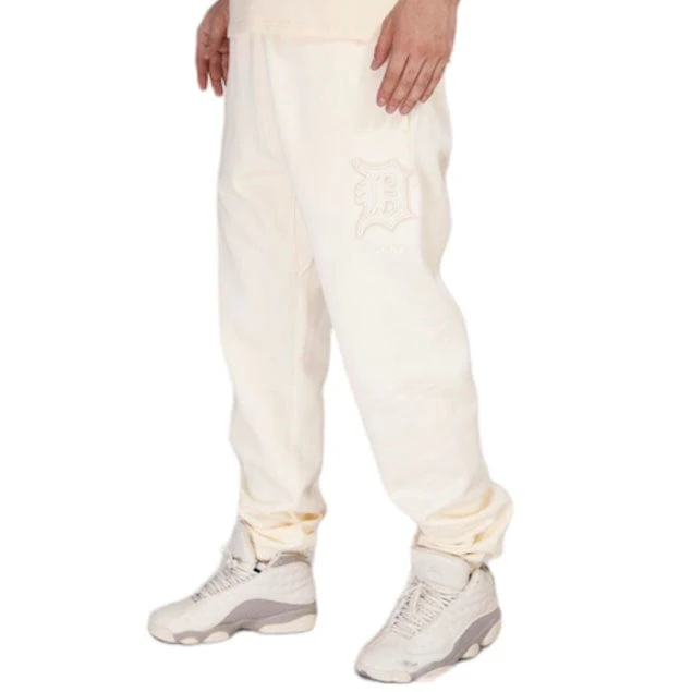 Pro Standard Detroit Tigers Neutral Relaxed Fleece Sweatpants (Eggshell) - Image 3