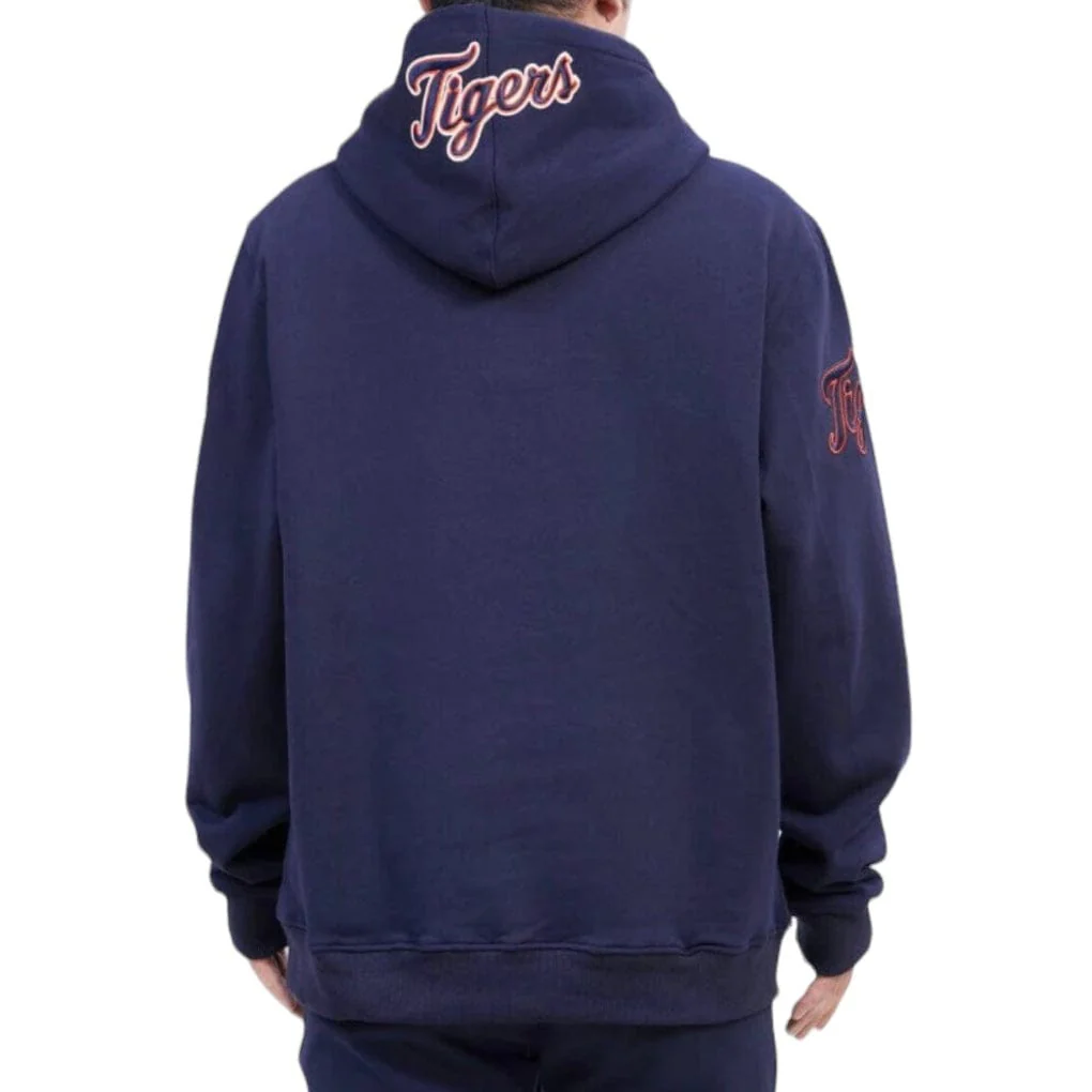Pro Standard Detroit Tigers Old English Fleece Pullover Hoodie (Midnight Navy) - Image 4