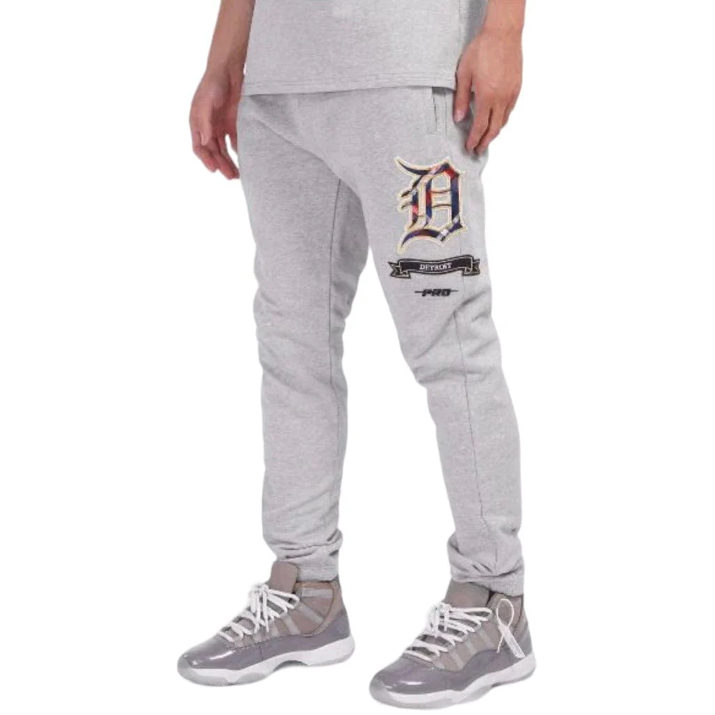 Pro Standard Detroit Tigers Pro Prep Fleece Sweatpants (H.Grey/Midnight) - Image 3