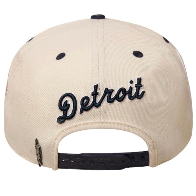 Pro Standard Detroit Tigers Retro Classic Logo Snapback Hat (Cream/Navy) - Image 2