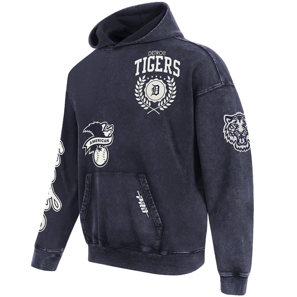 Pro Standard Detroit Tigers Street Team Pullover Hoodie (Washed Midnight Navy) - Image 3