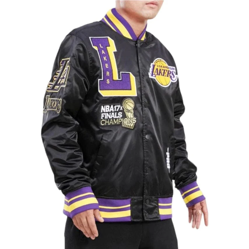 Pro Standard Los Angeles Lakers Mash Up Satin Jacket (Black) BLL654292 - Image 2