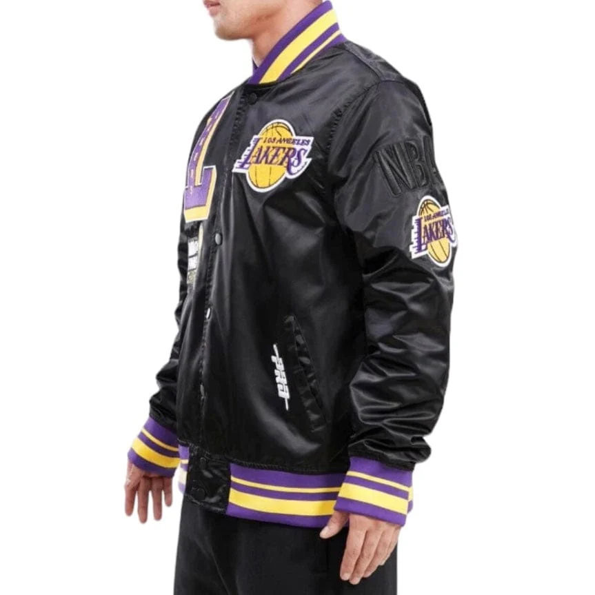 Pro Standard Los Angeles Lakers Mash Up Satin Jacket (Black) BLL654292 - Image 3